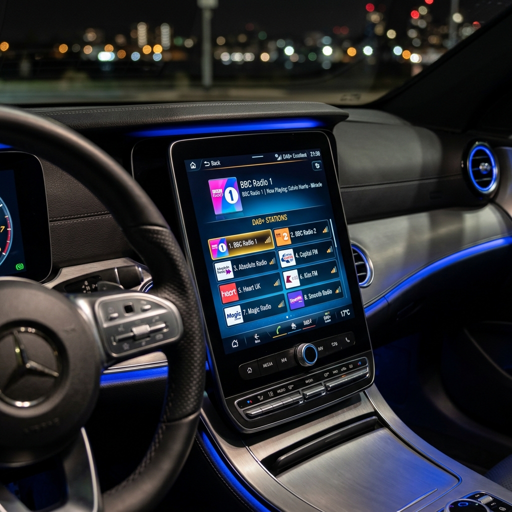 Car satellite radio display